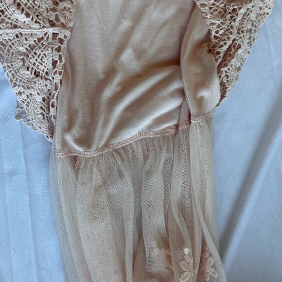 MONORENO BILTMORE TWO PIECE CROCHET & LACE MAXI Light Pink feminine summer - Picture 14 of 14